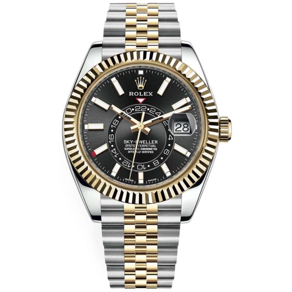 Rolex Sky-Dweller 336933 42mm Yellow Gold Two Tone Black Dial