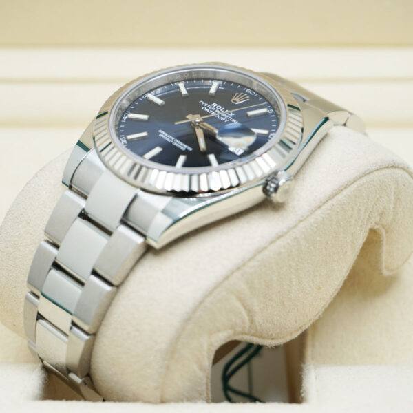 Rolex Datejust 41mm Bright Blue Dial Fluted Bezel 126334