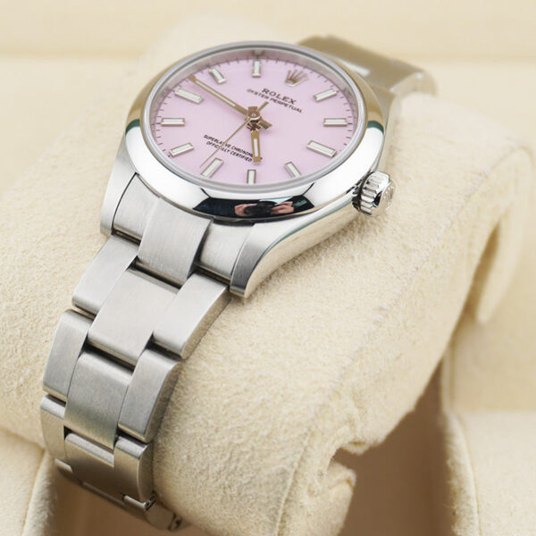 Rolex Oyster Perpetual Pink Dial Domed Bezel 31mm 277200