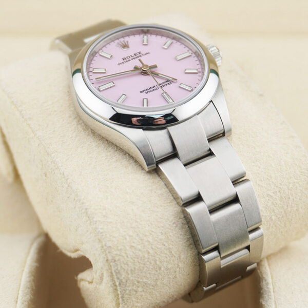 Rolex Oyster Perpetual Pink Dial Domed Bezel 31mm 277200