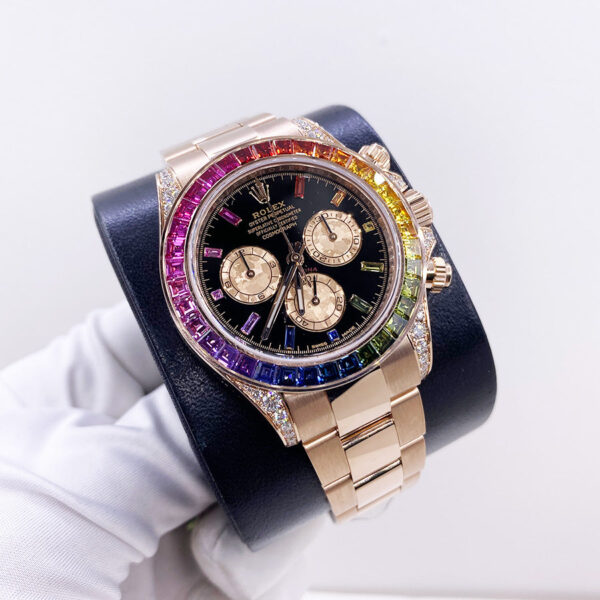 Rolex "Rainbow" Daytona 40mm 116595RBOW Black Gem Stone Dial