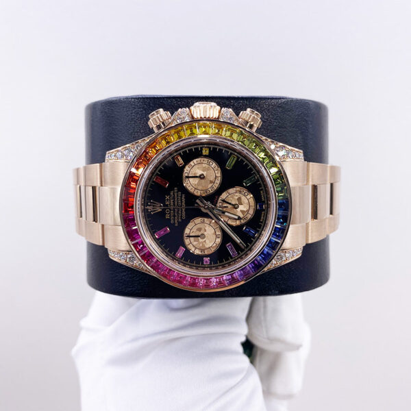 Rolex "Rainbow" Daytona 40mm 116595RBOW Black Gem Stone Dial