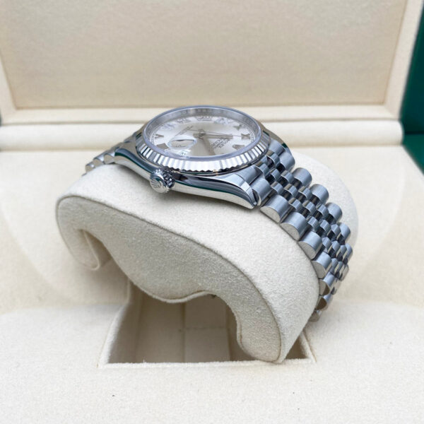 Rolex Datejust 36mm Fluted Bezel Jubilee Bracelet Silver Diamond 6 and 9 Hour Marker Dial