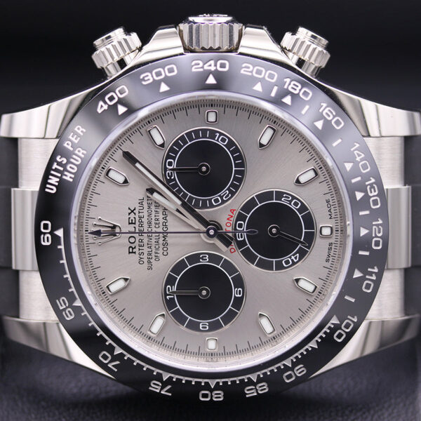 Rolex Daytona 40mm Oyster Flex 116519LN White Gold Steel Black Dial