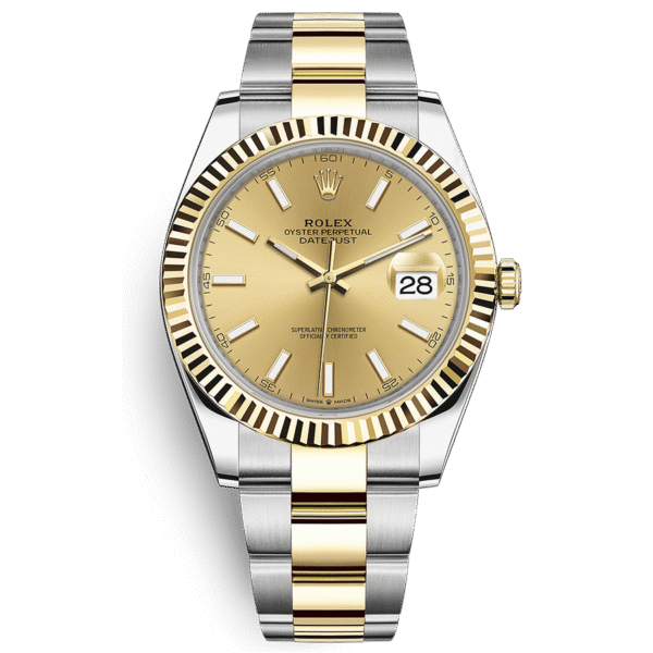 Rolex Datejust 41mm Champagne Dial Fluted Bezel 126333