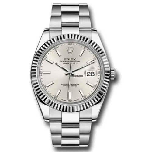 Rolex Datejust 41mm Silver Dial Fluted Bezel 126334