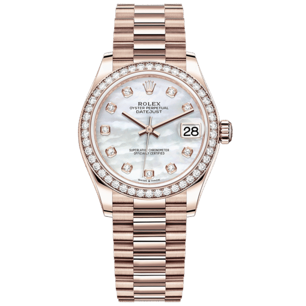 Rolex Datejust Mother Of Pearl Diamond Dial Diamond Bezel 31mm 278285RBR
