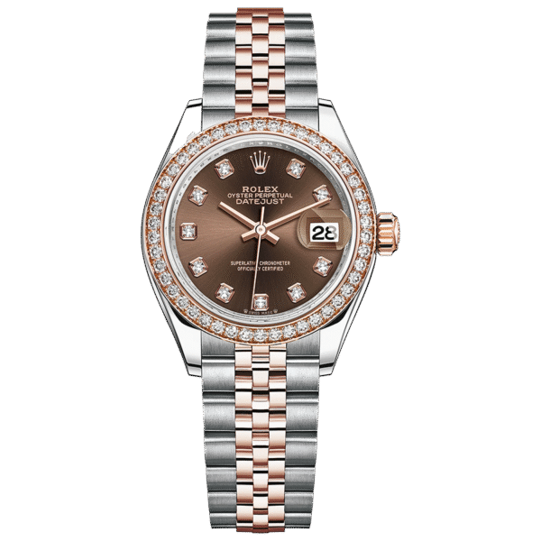 Rolex Lady-Datejust Chocolate Diamond Dial Diamond Bezel 28mm 279381RBR