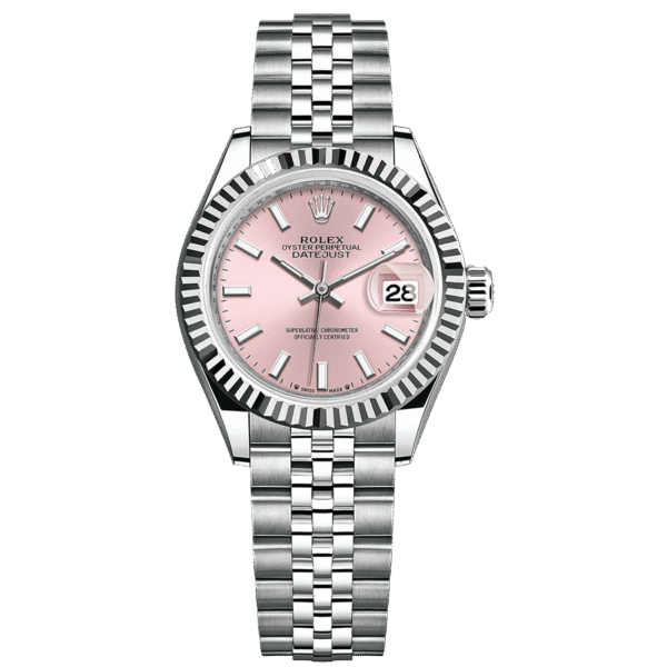Rolex Lady-Datejust Pink Dial Fluted Bezel 28mm 279174