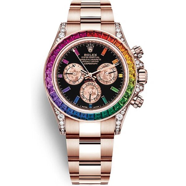 Rolex "Rainbow" Daytona 40mm 116595RBOW Black Gem Stone Dial