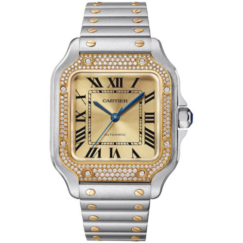 Cartier Santos de Cartier 35mm Golden Sunray Dial W3SA0007